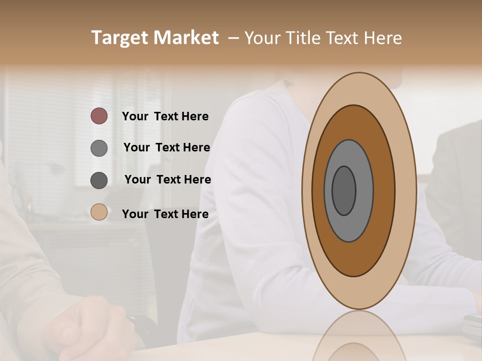 Smiling Woman In Meeting PowerPoint Template