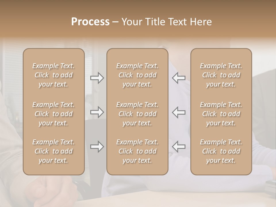 Smiling Woman In Meeting PowerPoint Template