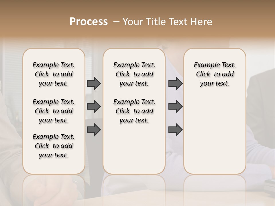 Smiling Woman In Meeting PowerPoint Template