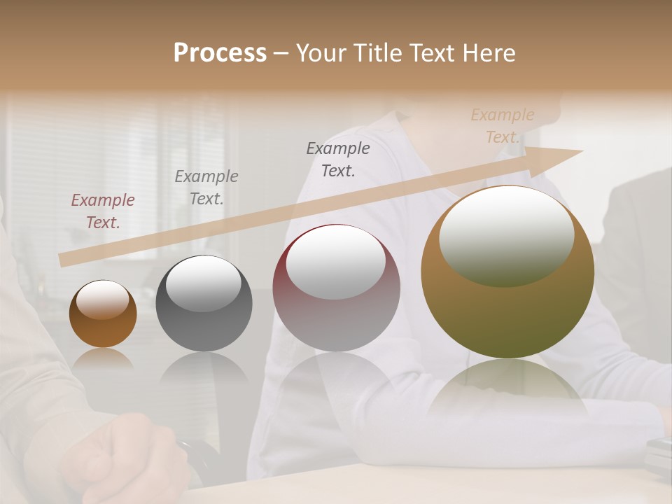 Smiling Woman In Meeting PowerPoint Template