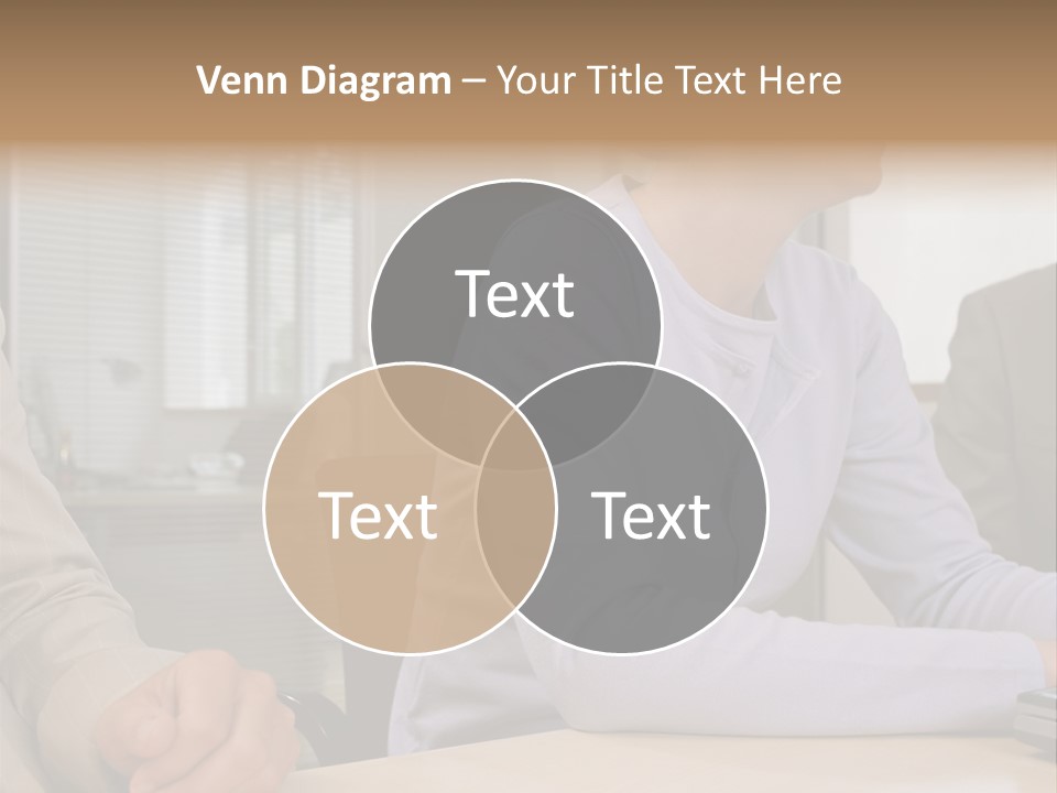 Smiling Woman In Meeting PowerPoint Template