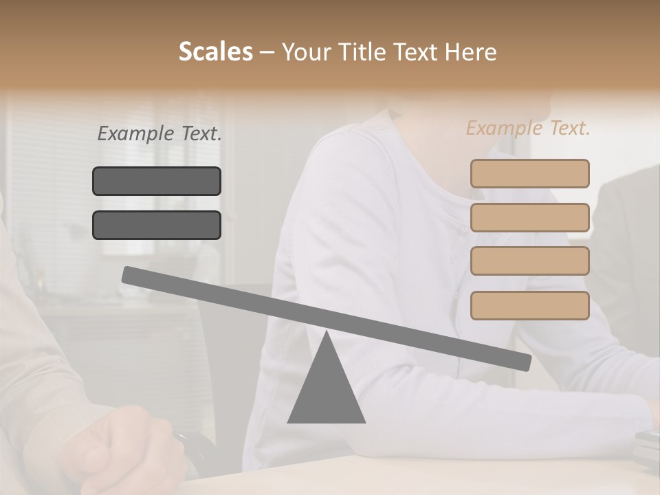 Smiling Woman In Meeting PowerPoint Template