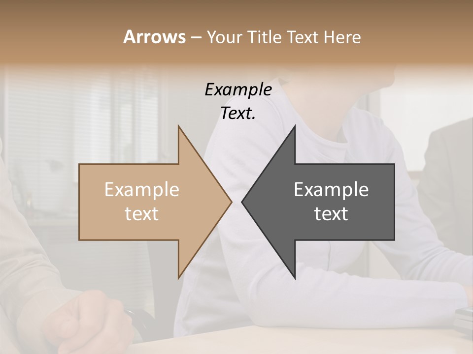 Smiling Woman In Meeting PowerPoint Template