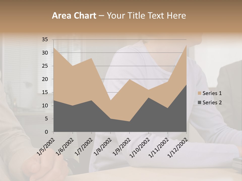 Smiling Woman In Meeting PowerPoint Template