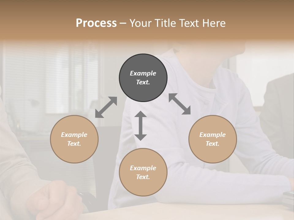 Smiling Woman In Meeting PowerPoint Template