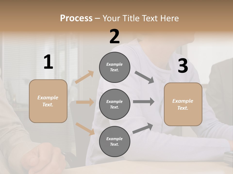 Smiling Woman In Meeting PowerPoint Template