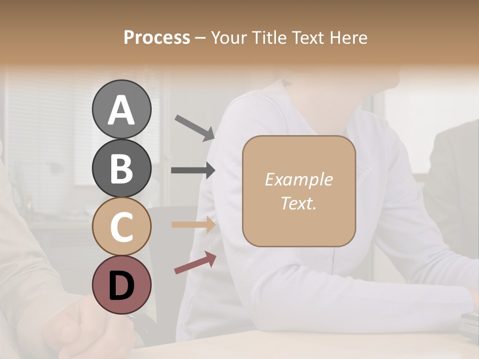 Smiling Woman In Meeting PowerPoint Template
