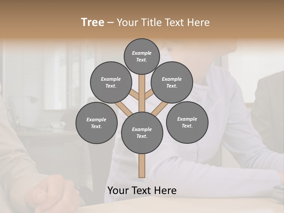 Smiling Woman In Meeting PowerPoint Template