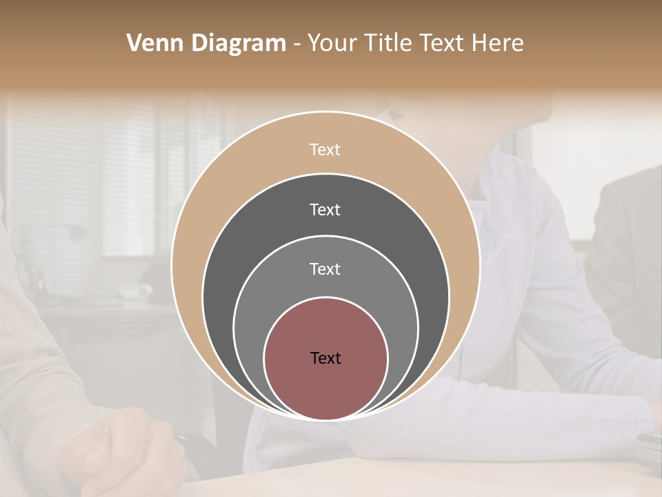 Smiling Woman In Meeting PowerPoint Template