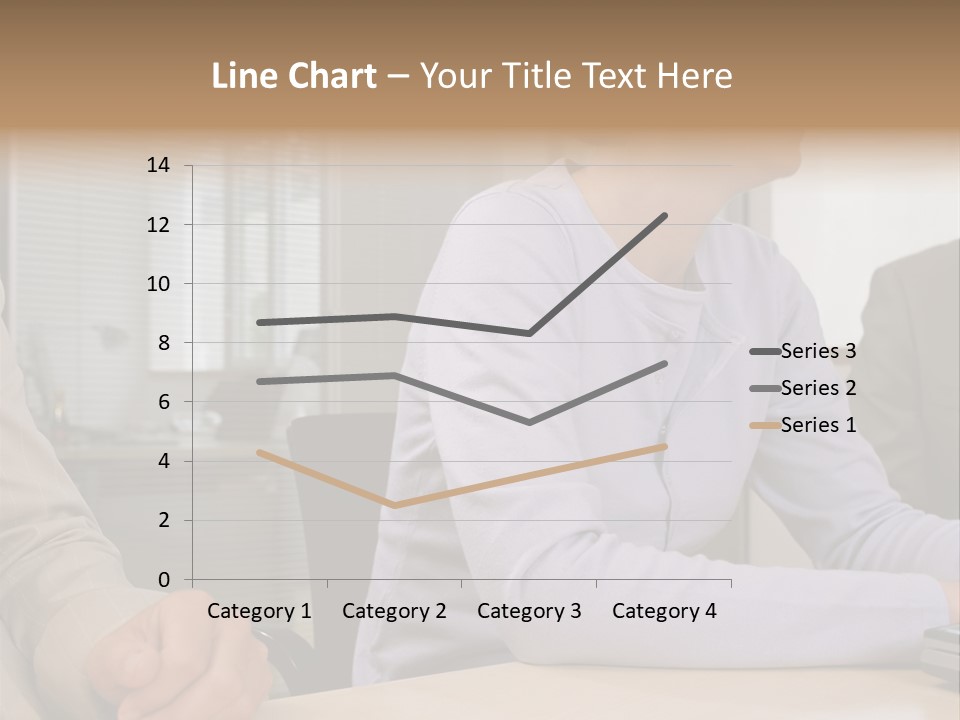 Smiling Woman In Meeting PowerPoint Template