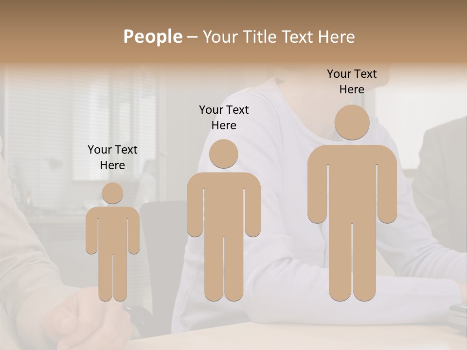 Smiling Woman In Meeting PowerPoint Template