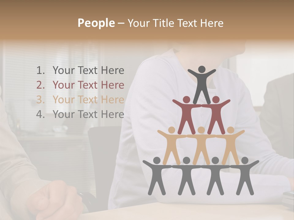 Smiling Woman In Meeting PowerPoint Template