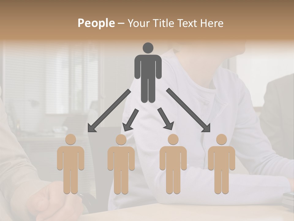 Smiling Woman In Meeting PowerPoint Template