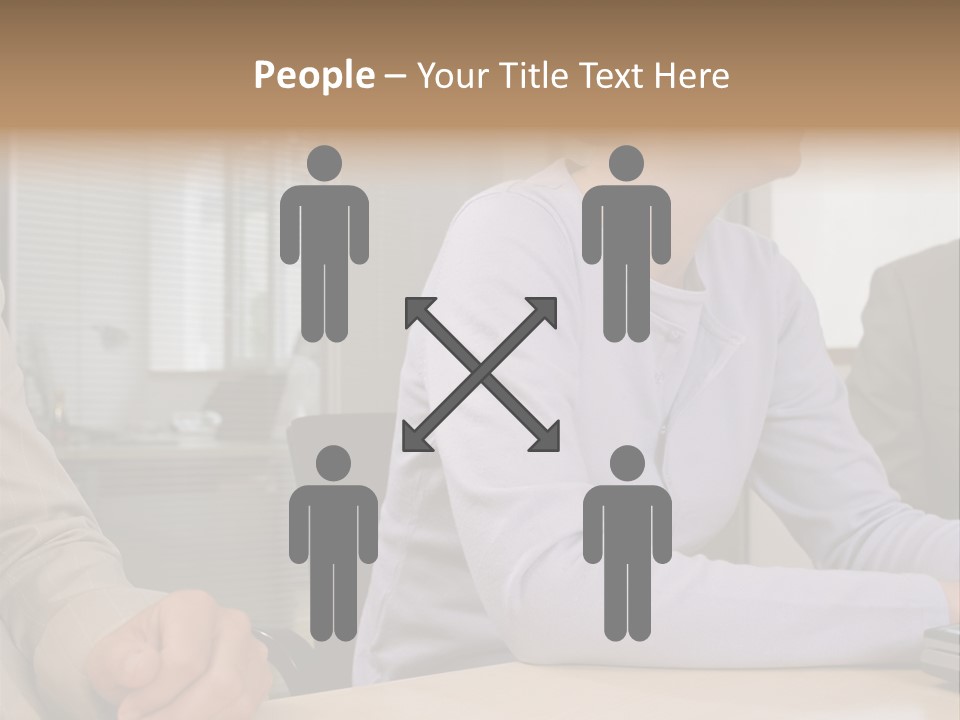 Smiling Woman In Meeting PowerPoint Template