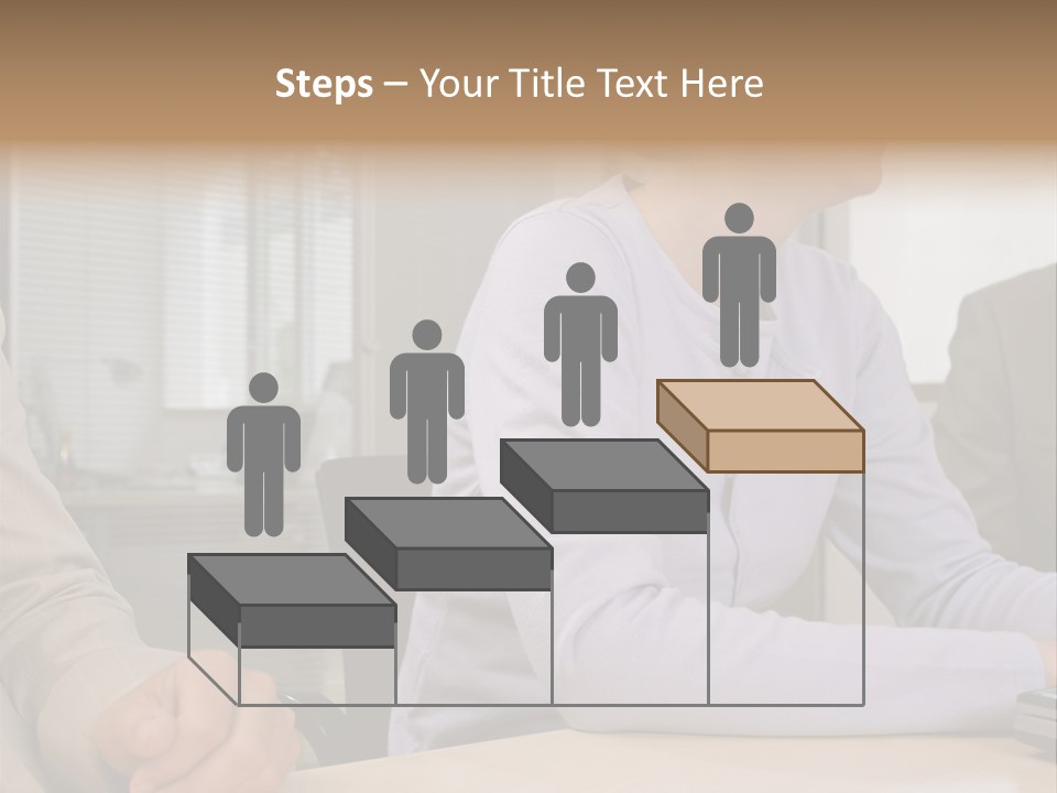 Smiling Woman In Meeting PowerPoint Template