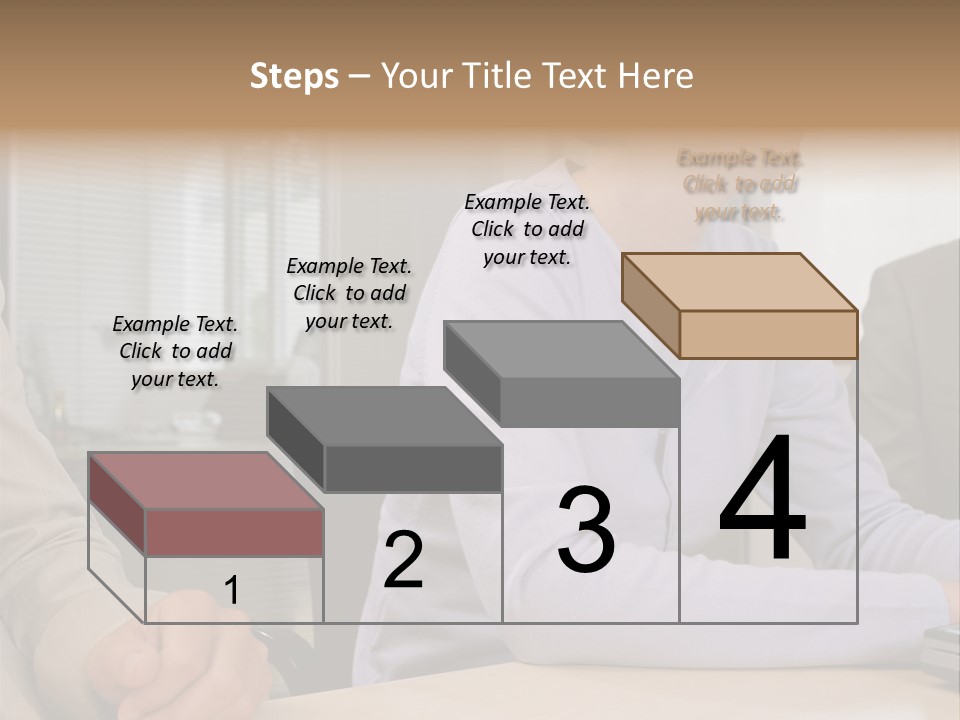 Smiling Woman In Meeting PowerPoint Template