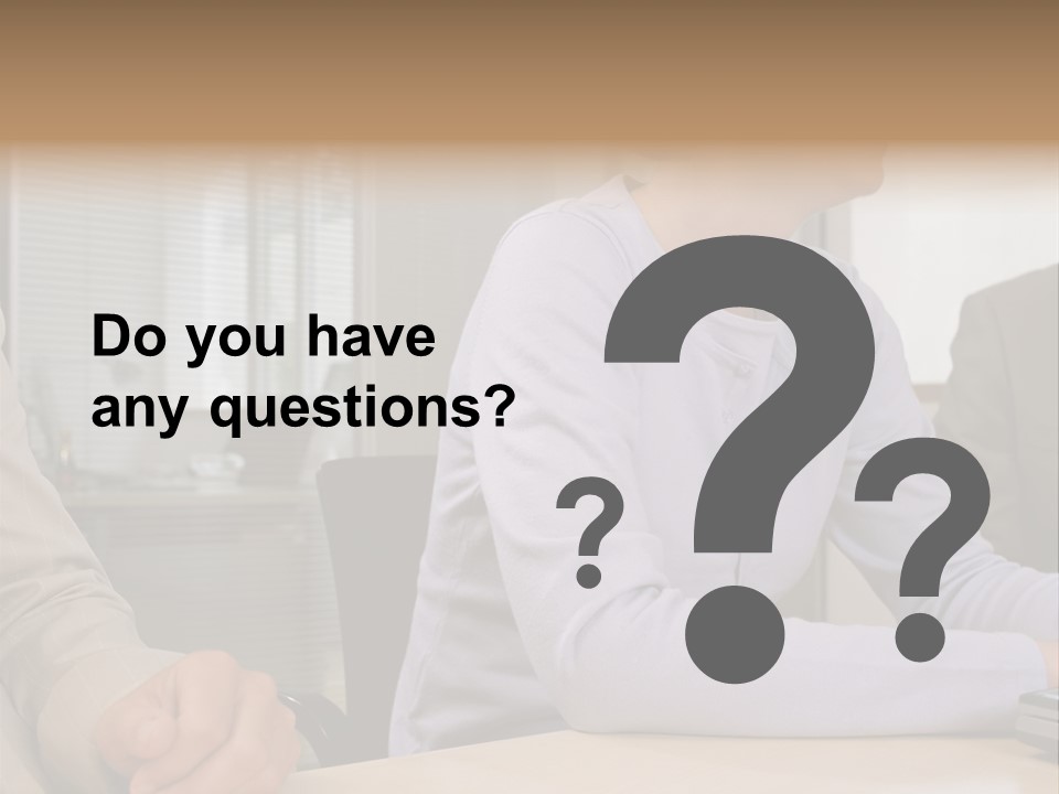 Smiling Woman In Meeting PowerPoint Template