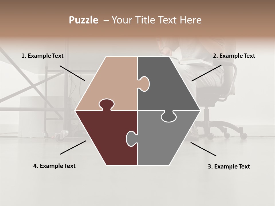 Office Worker Reading A Book PowerPoint Template