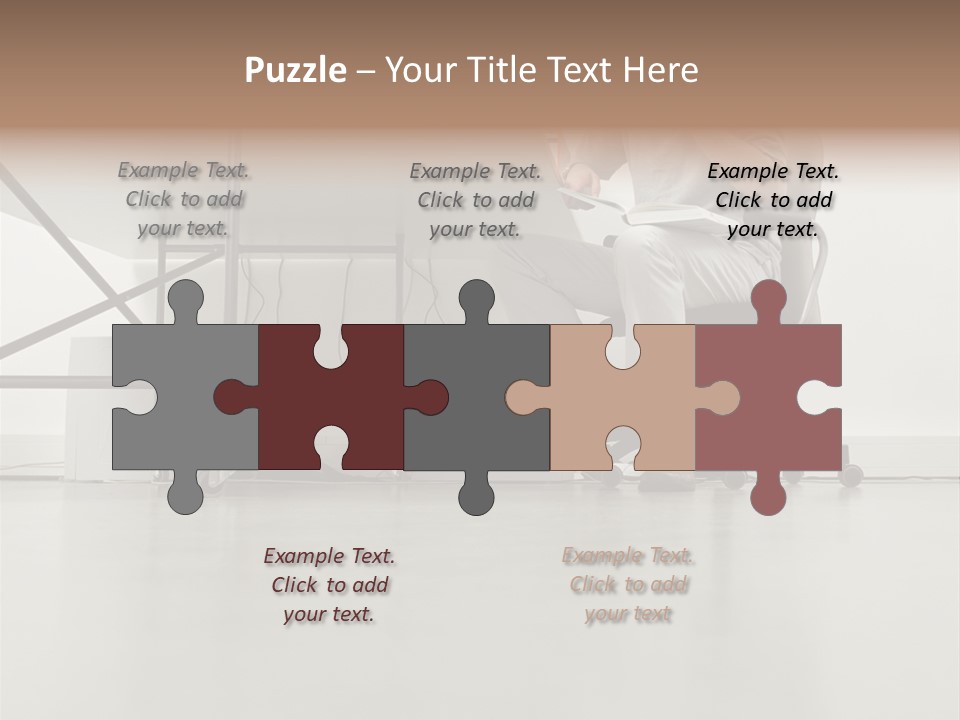 Office Worker Reading A Book PowerPoint Template