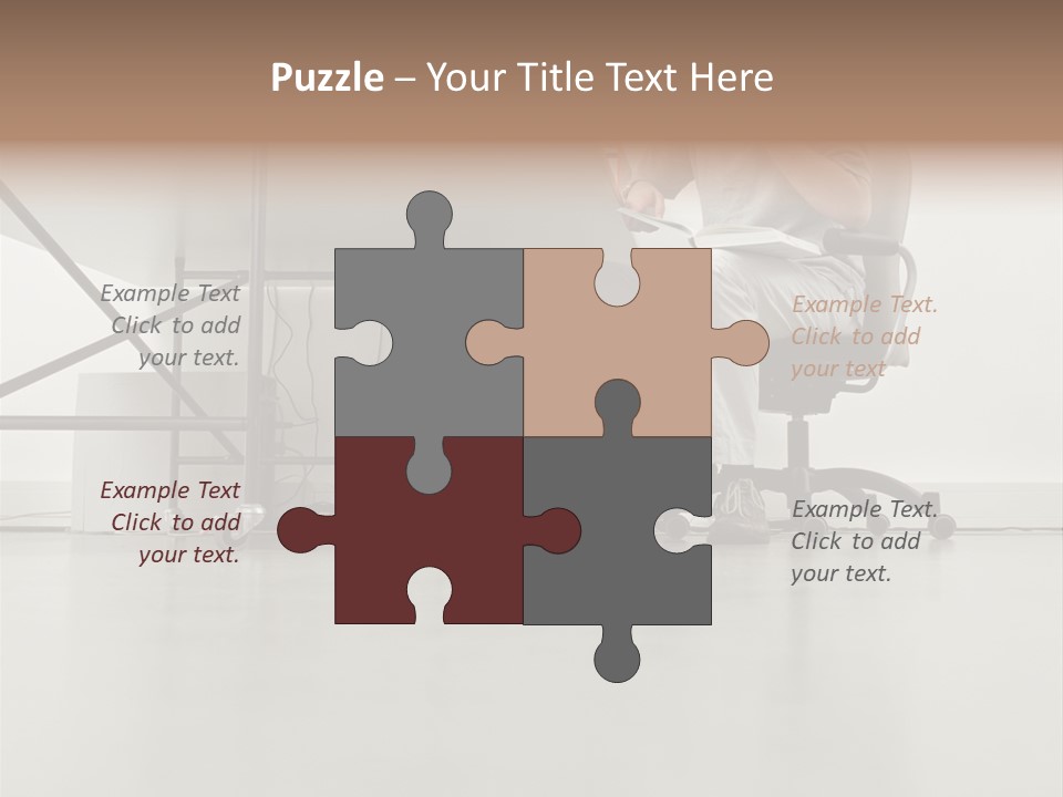 Office Worker Reading A Book PowerPoint Template