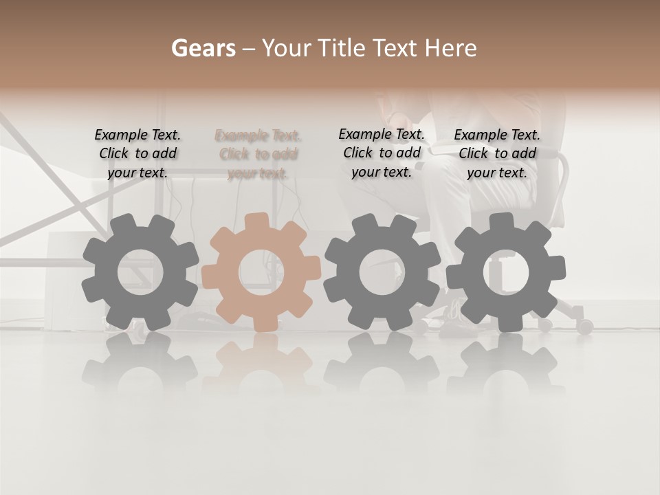 Office Worker Reading A Book PowerPoint Template