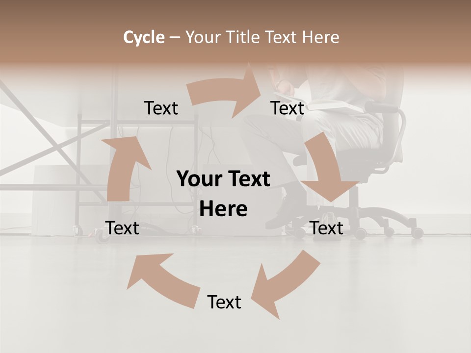Office Worker Reading A Book PowerPoint Template