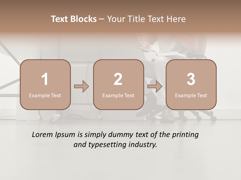 Office Worker Reading A Book PowerPoint Template