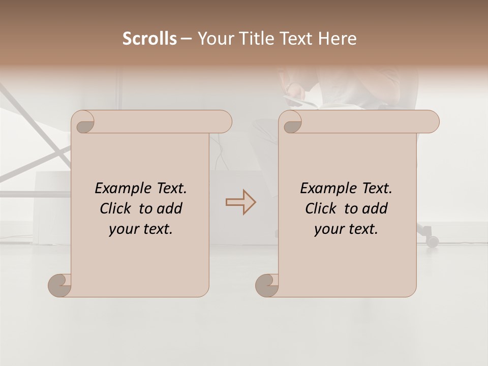 Office Worker Reading A Book PowerPoint Template