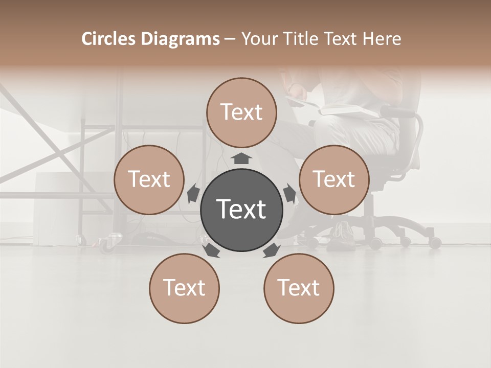 Office Worker Reading A Book PowerPoint Template