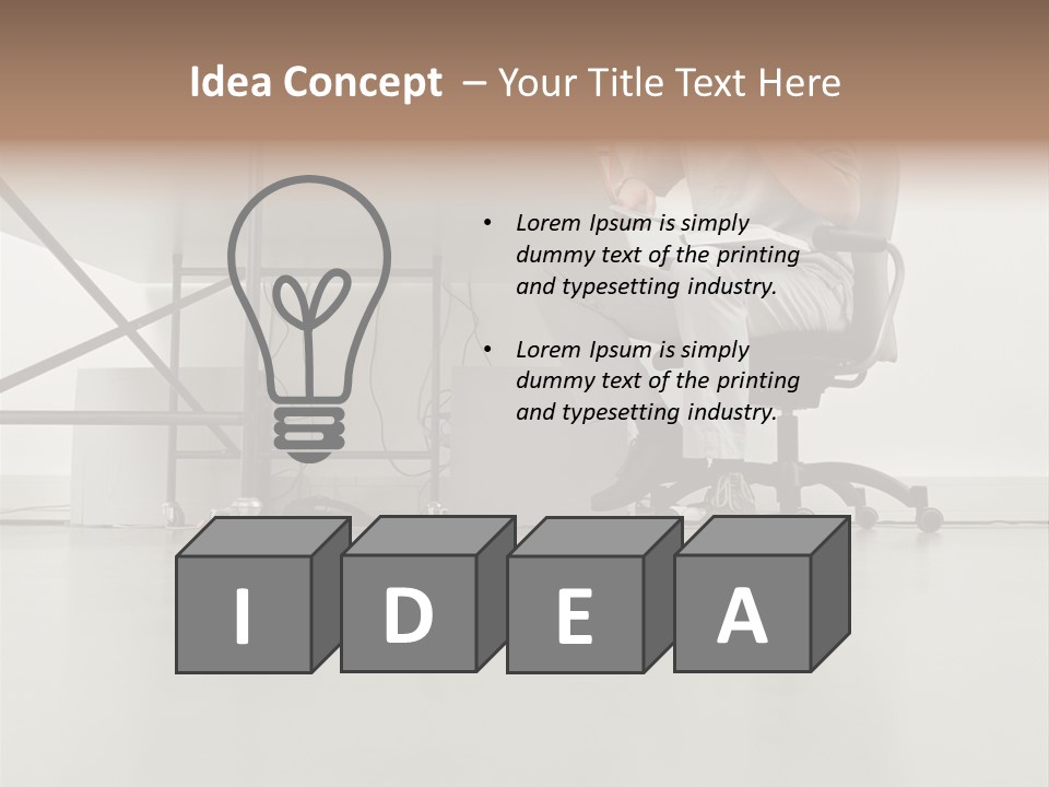 Office Worker Reading A Book PowerPoint Template