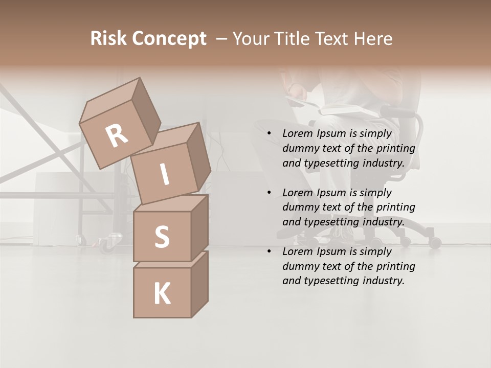 Office Worker Reading A Book PowerPoint Template