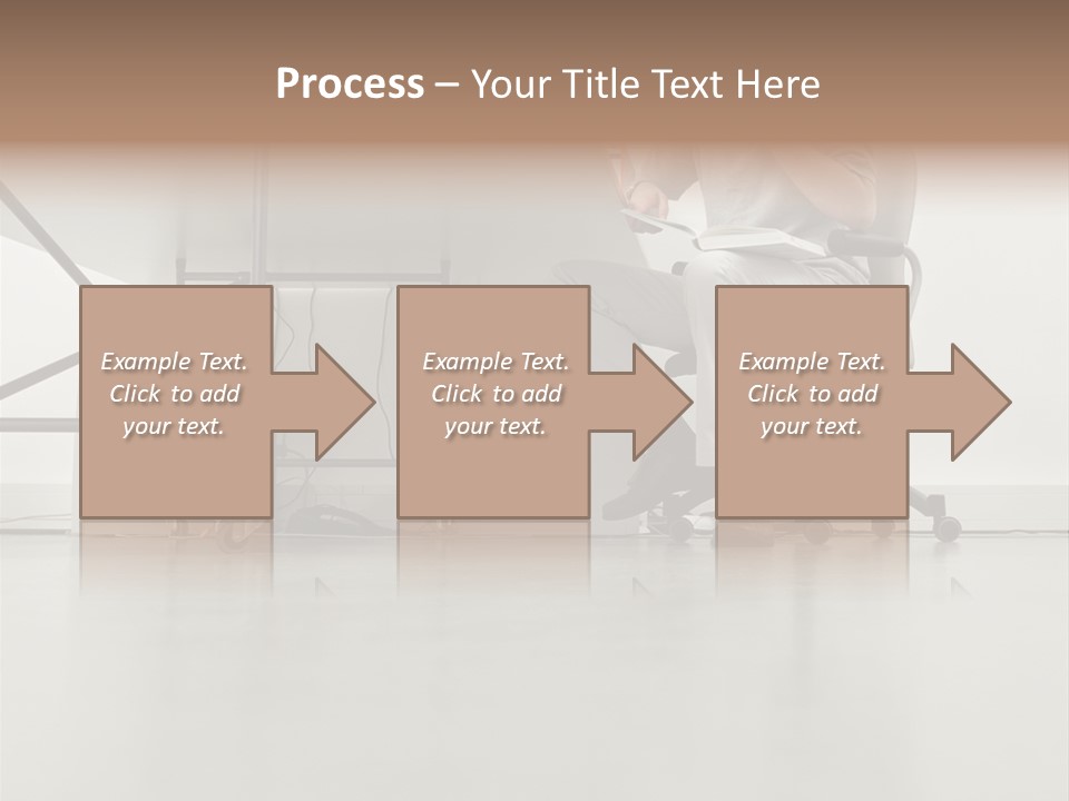 Office Worker Reading A Book PowerPoint Template