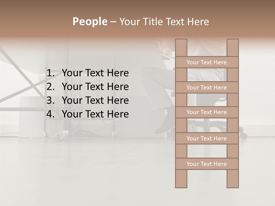 Office Worker Reading A Book PowerPoint Template