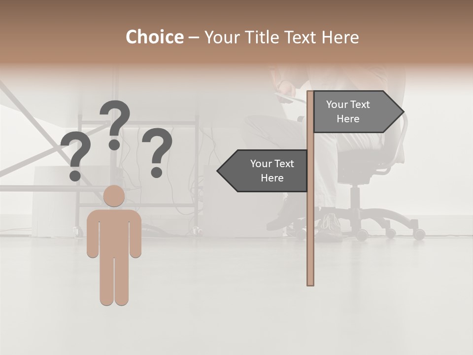 Office Worker Reading A Book PowerPoint Template