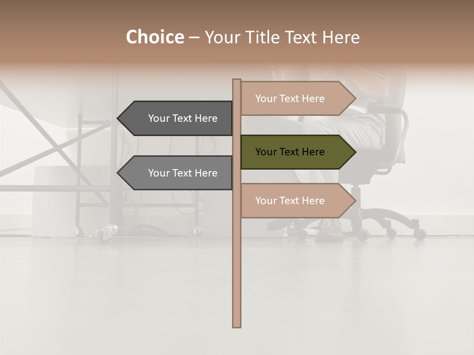 Office Worker Reading A Book PowerPoint Template