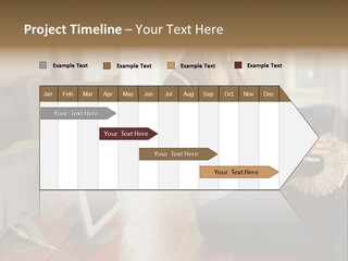 Woman Looking Through Rotary Card File PowerPoint Template