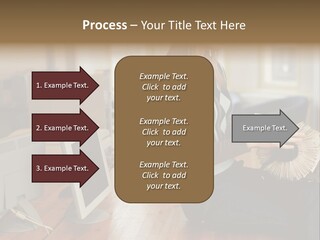 Woman Looking Through Rotary Card File PowerPoint Template
