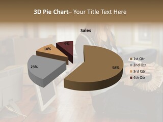 Woman Looking Through Rotary Card File PowerPoint Template