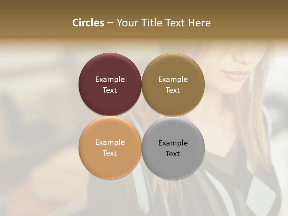 Beautiful Girl In The Office PowerPoint Template