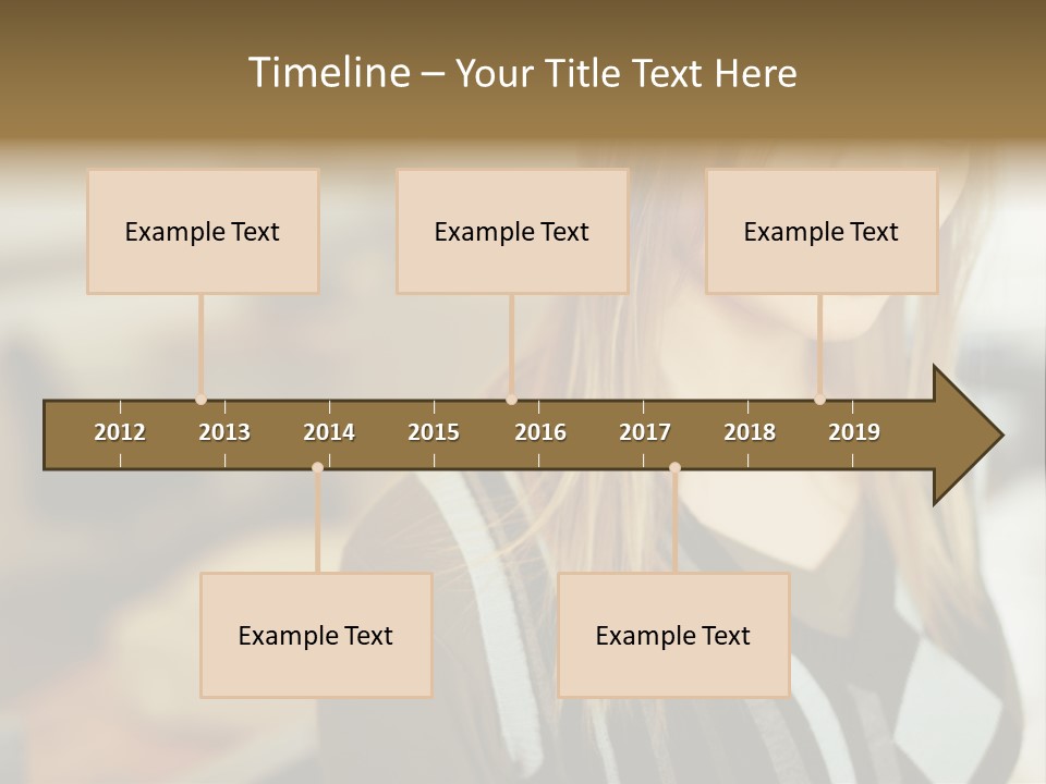 Beautiful Girl In The Office PowerPoint Template