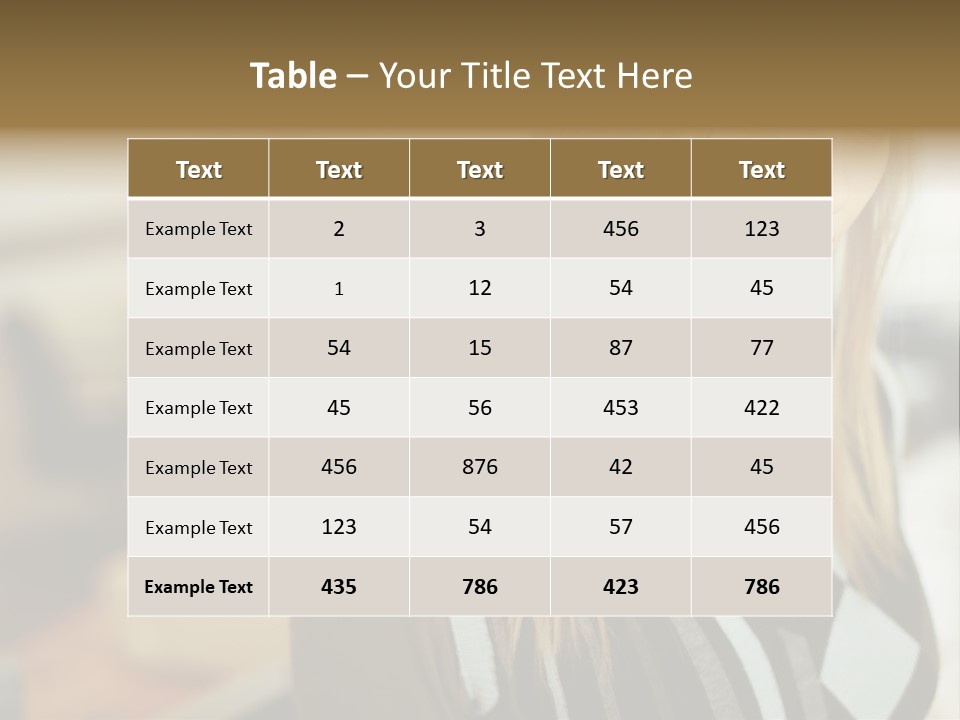 Beautiful Girl In The Office PowerPoint Template