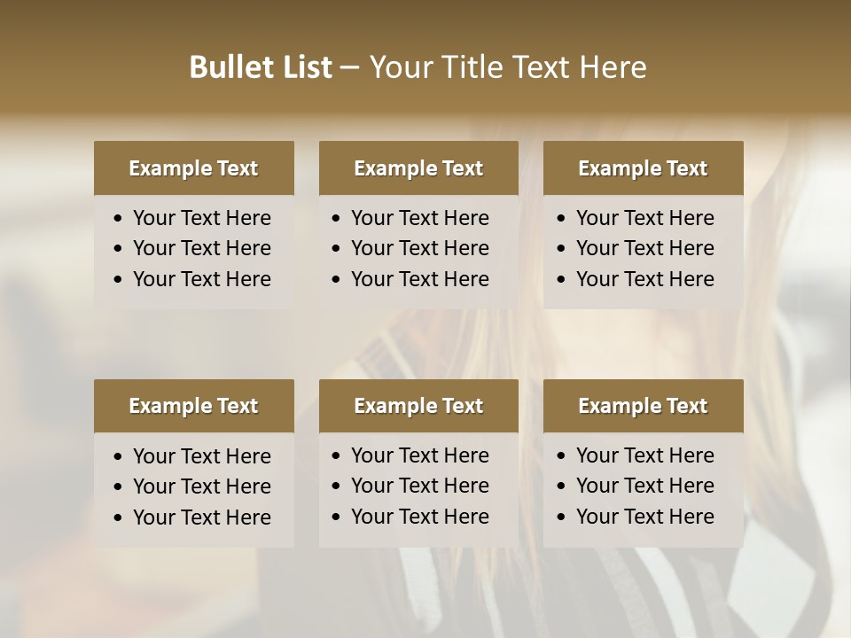 Beautiful Girl In The Office PowerPoint Template