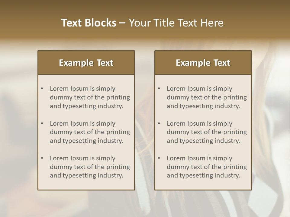 Beautiful Girl In The Office PowerPoint Template