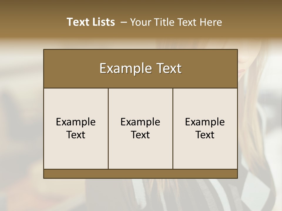 Beautiful Girl In The Office PowerPoint Template