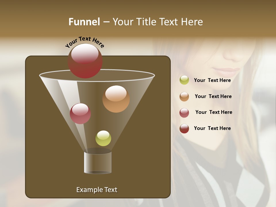 Beautiful Girl In The Office PowerPoint Template