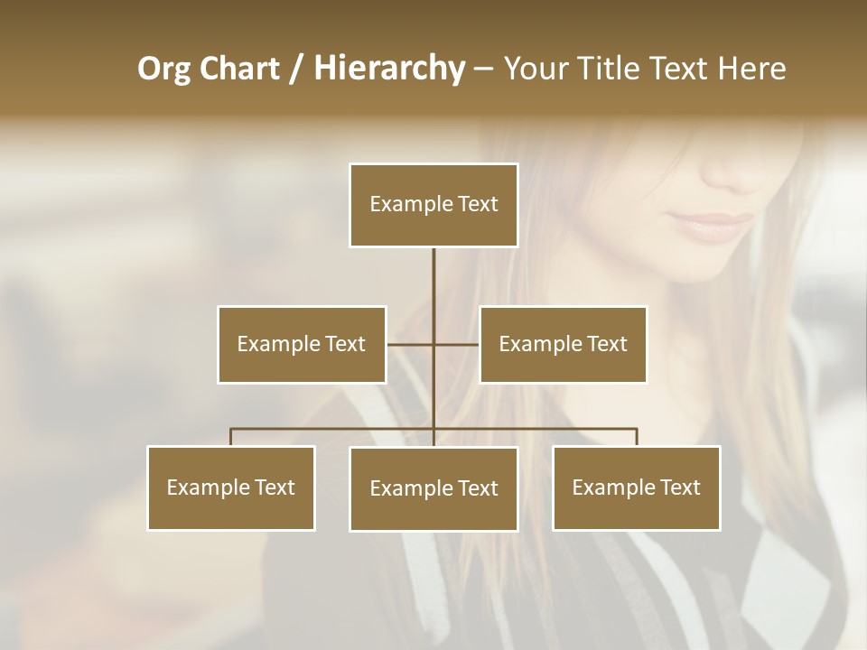 Beautiful Girl In The Office PowerPoint Template