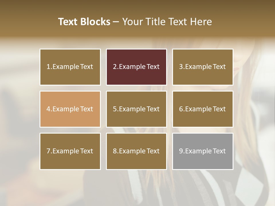 Beautiful Girl In The Office PowerPoint Template