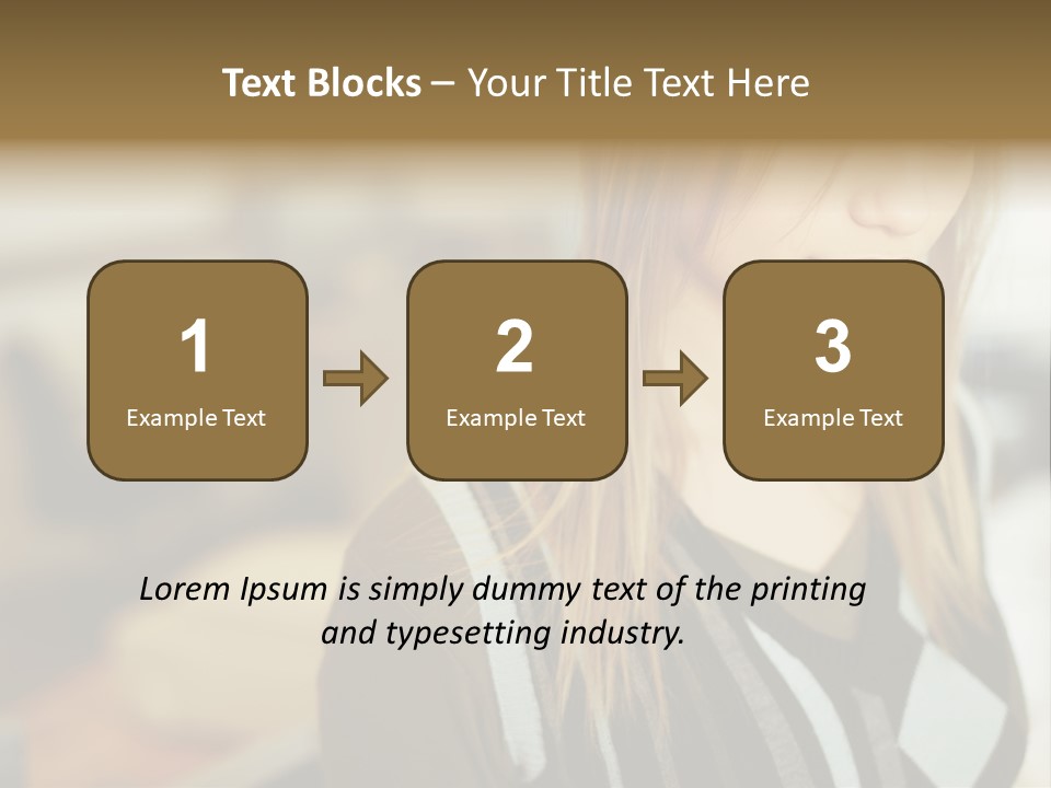 Beautiful Girl In The Office PowerPoint Template