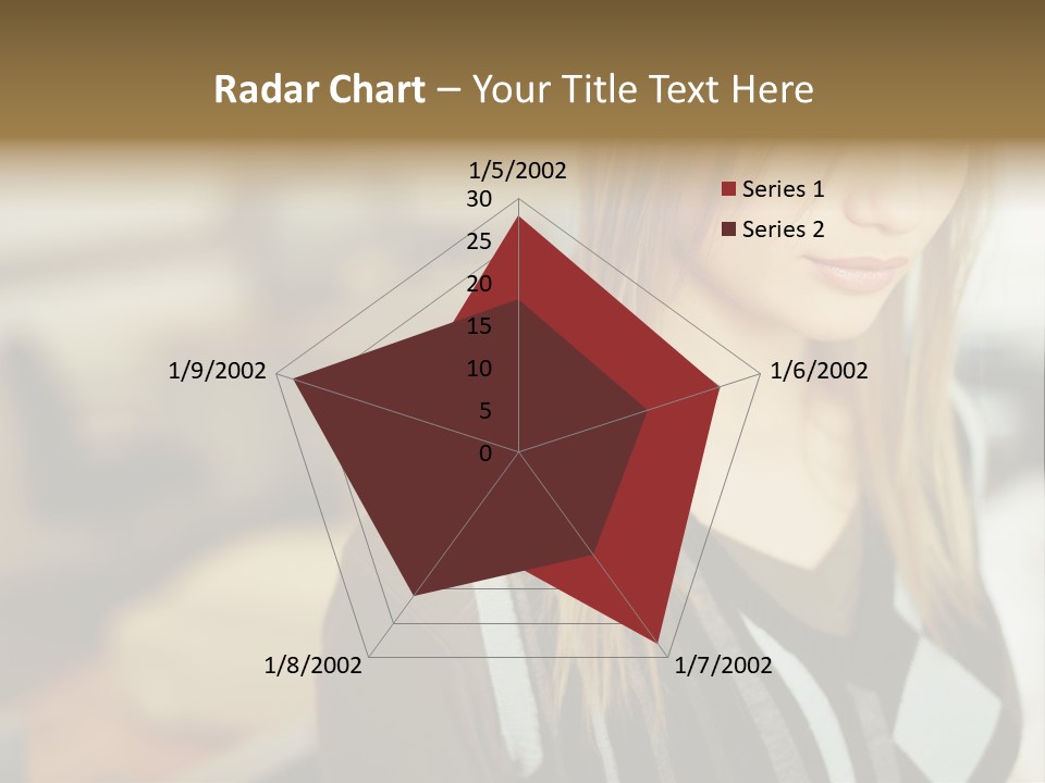 Beautiful Girl In The Office PowerPoint Template