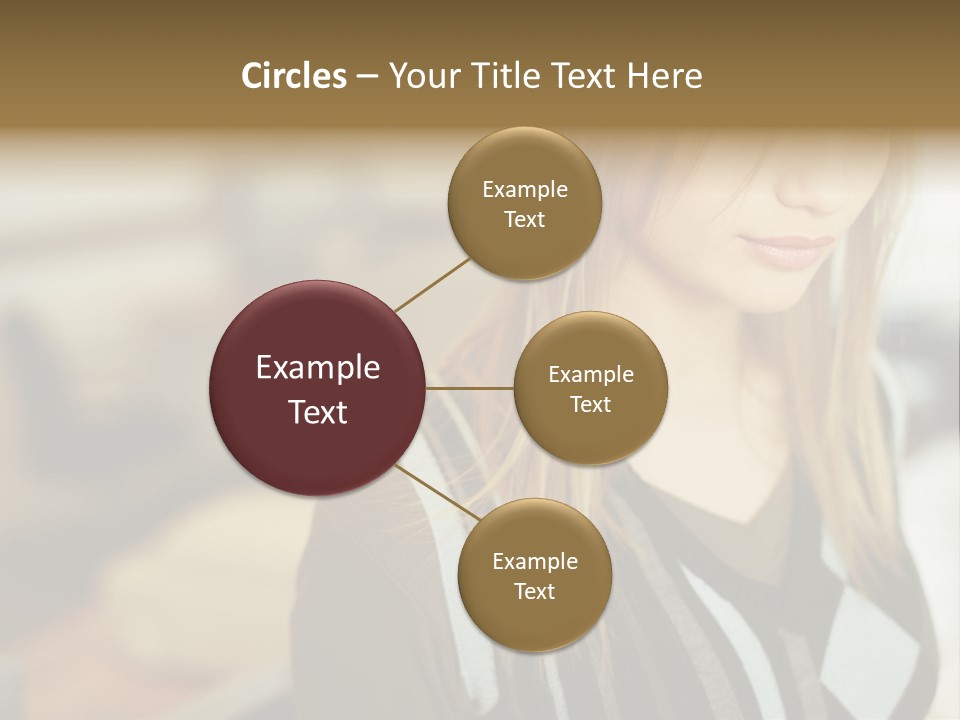 Beautiful Girl In The Office PowerPoint Template